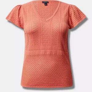 Torrid Women's Everyday Soft Pullover Pointelle Sweater